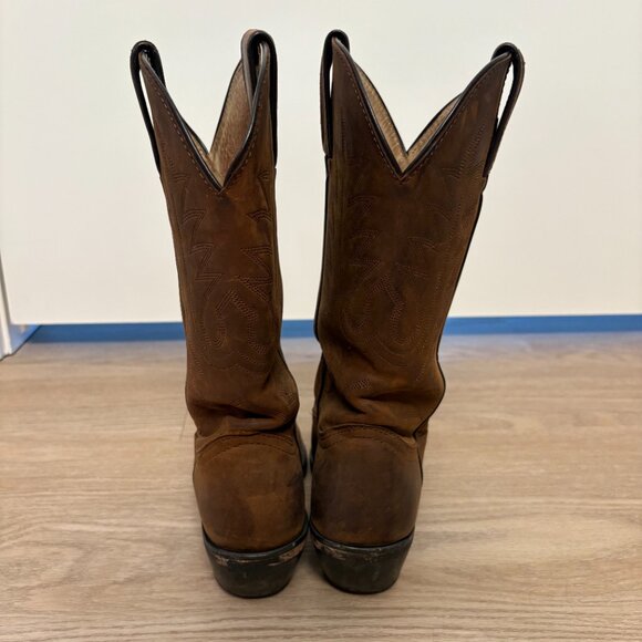 Durango Brown Leather Western Cowboy Boots - Picture 4 of 9